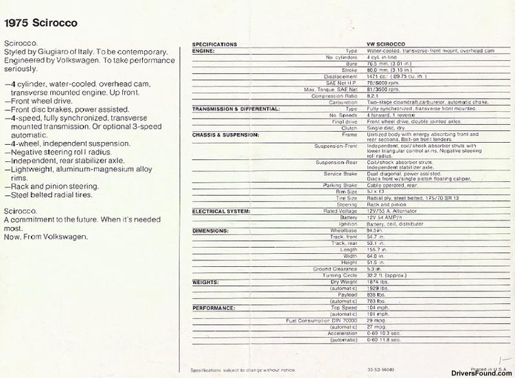 1975 Volkswagen Scirocco