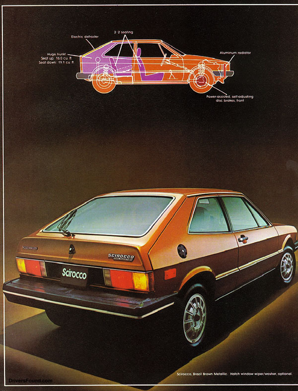 1980 VW Scirocco Brochure