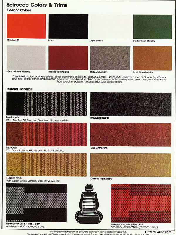 1980 VW Scirocco Brochure