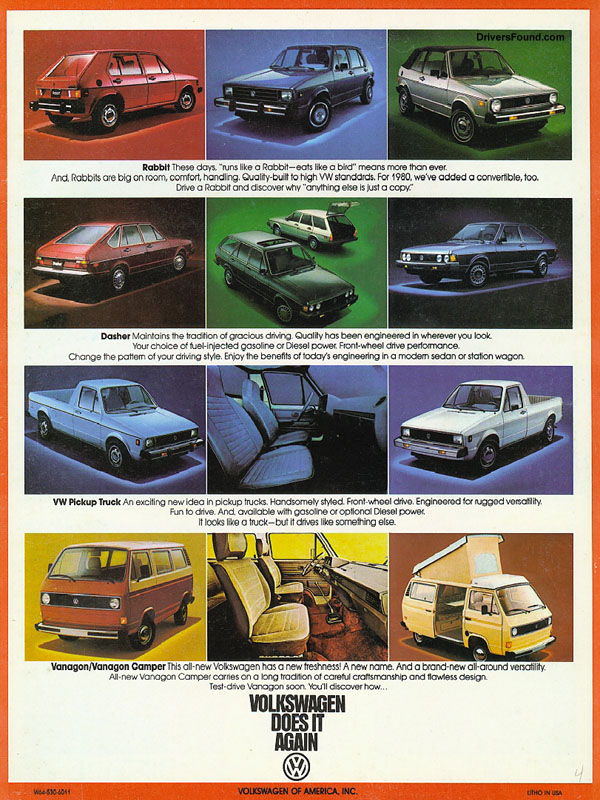 1980 VW Scirocco Brochure