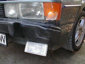 Damaged Scirocco Bumper